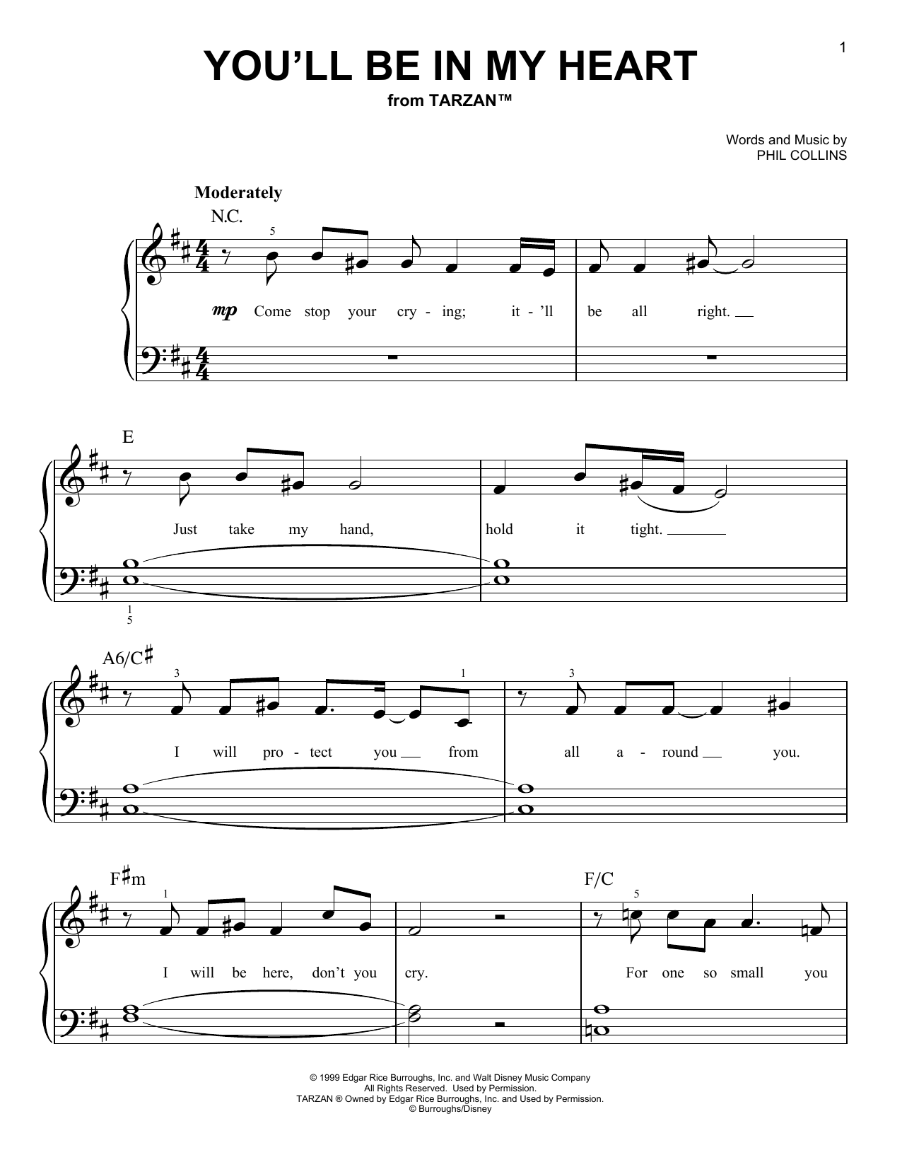 Produktbild zu: You'll Be In My Heart (from Tarzan)