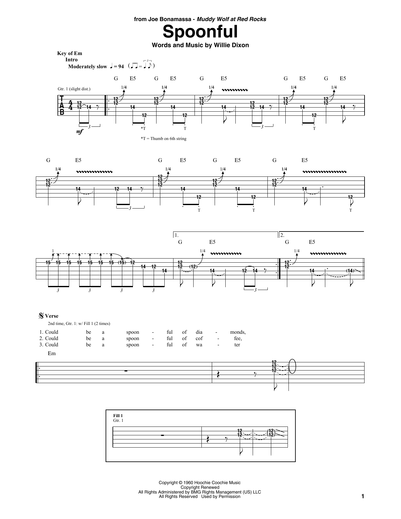 Product gallery: Page 1 of 1 Spoonful, Joe Bonamassa