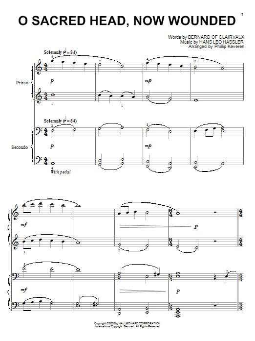 Produktbild zu: O Sacred Head, Now Wounded (arr. Phillip Keveren)