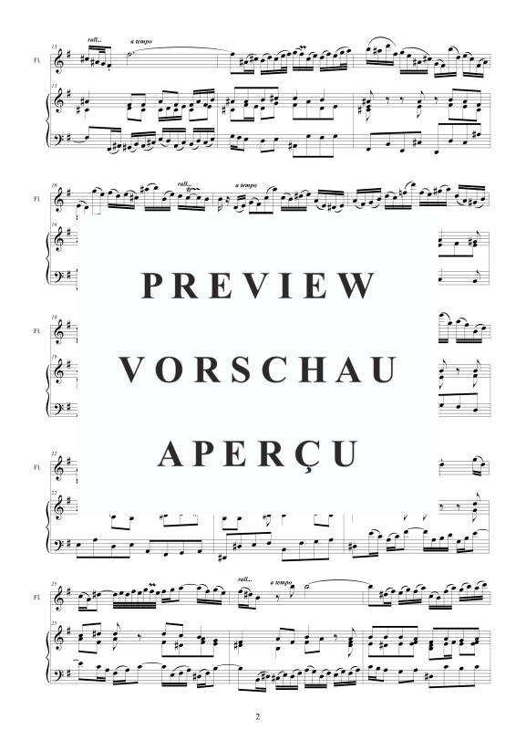 Product gallery: Page 3 of 11 Flute Sonata in E minor BWV 1034, , Flute and Harpsichord/Piano