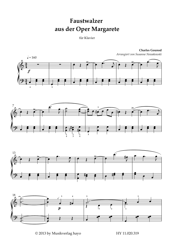 Product picture to: Faustwalzer aus der Oper MargareteCharles Gounod