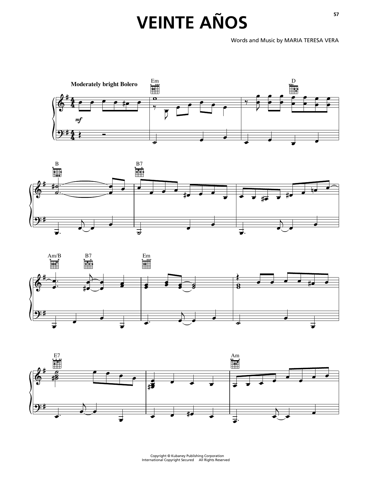 Produktgalerie: Seite 1 von 1 Veinte Años, Buena Vista Social Club, Gesang, Gitarre, Klavier