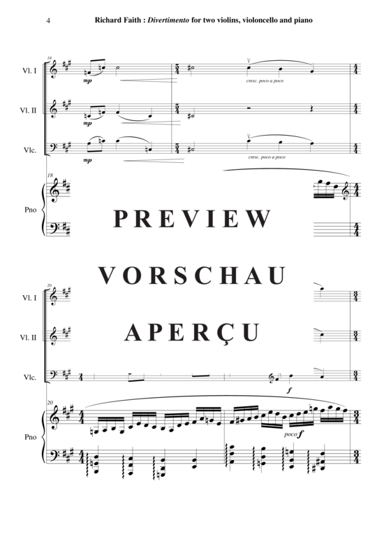 Product gallery: Page 5 of 21 Divertimento , , (2x violin, cello and piano)