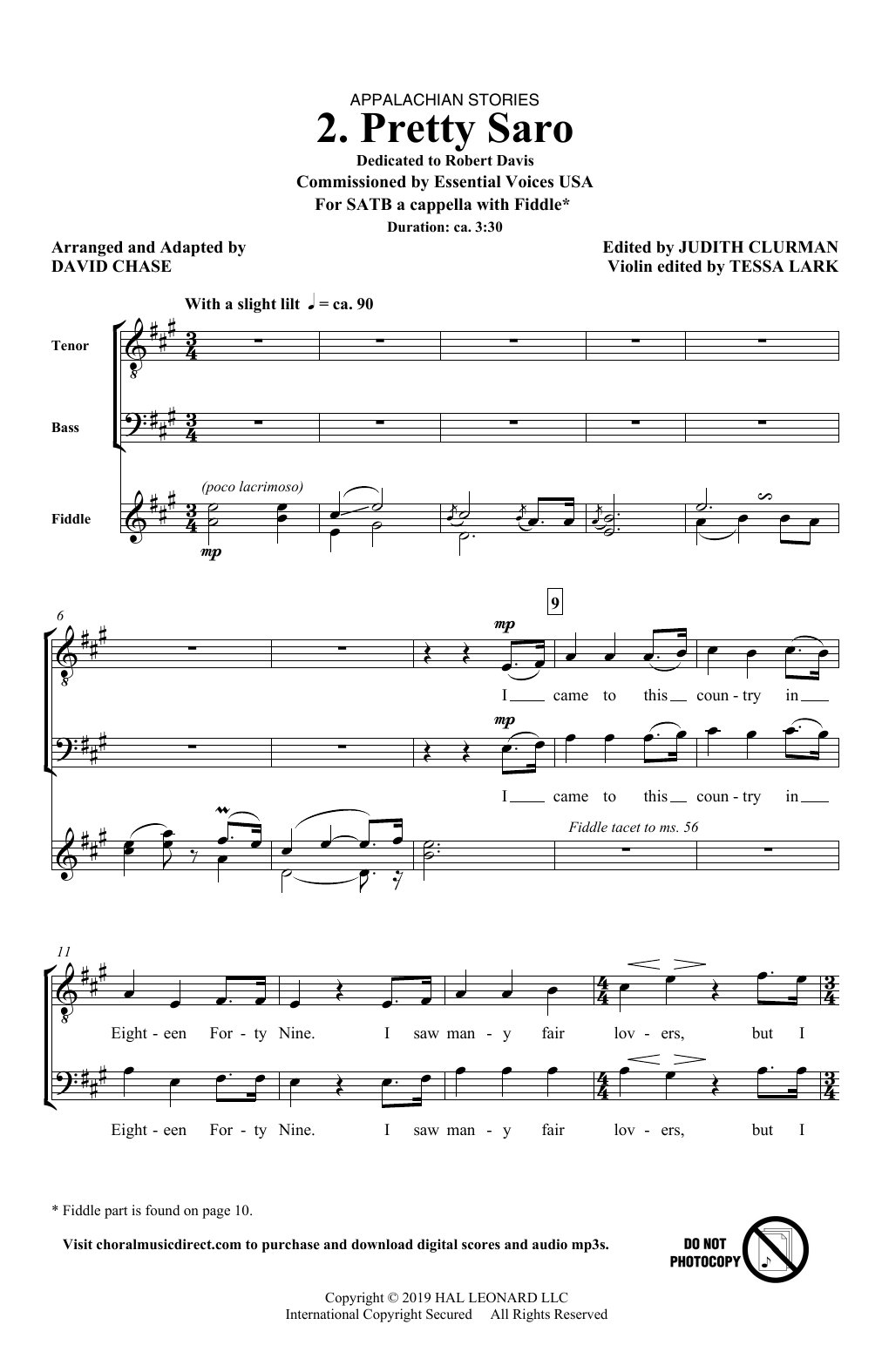 Produktbild zu: Pretty Saro (No. 2 from Appalachian Stories)