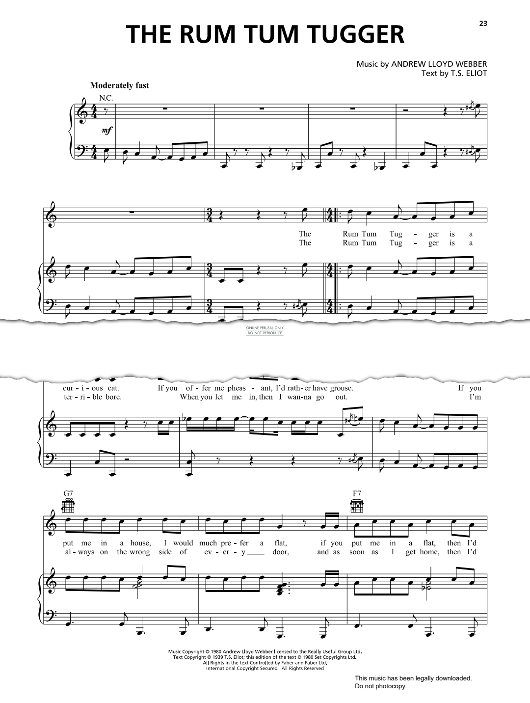 gallery: The Rum Tum Tugger (from 'Cats'), Andrew Lloyd Webber