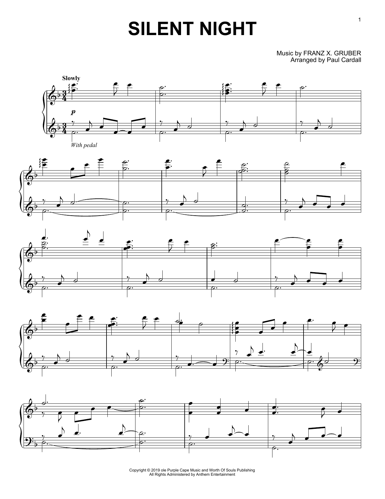 Product gallery: Page 1 of 1 Silent Night (arr. Paul Cardall), Franz X. Gruber
