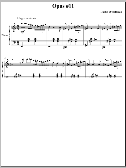 Product gallery: Page 1 of 1 Opus 11, Dustin O'Halloran