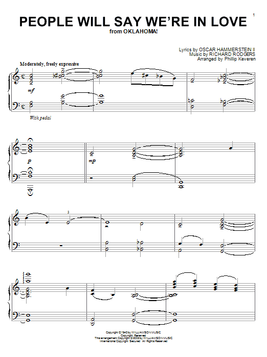 Produktbild zu: People Will Say We're In Love (from Oklahoma!) (arr. Phillip Keveren)