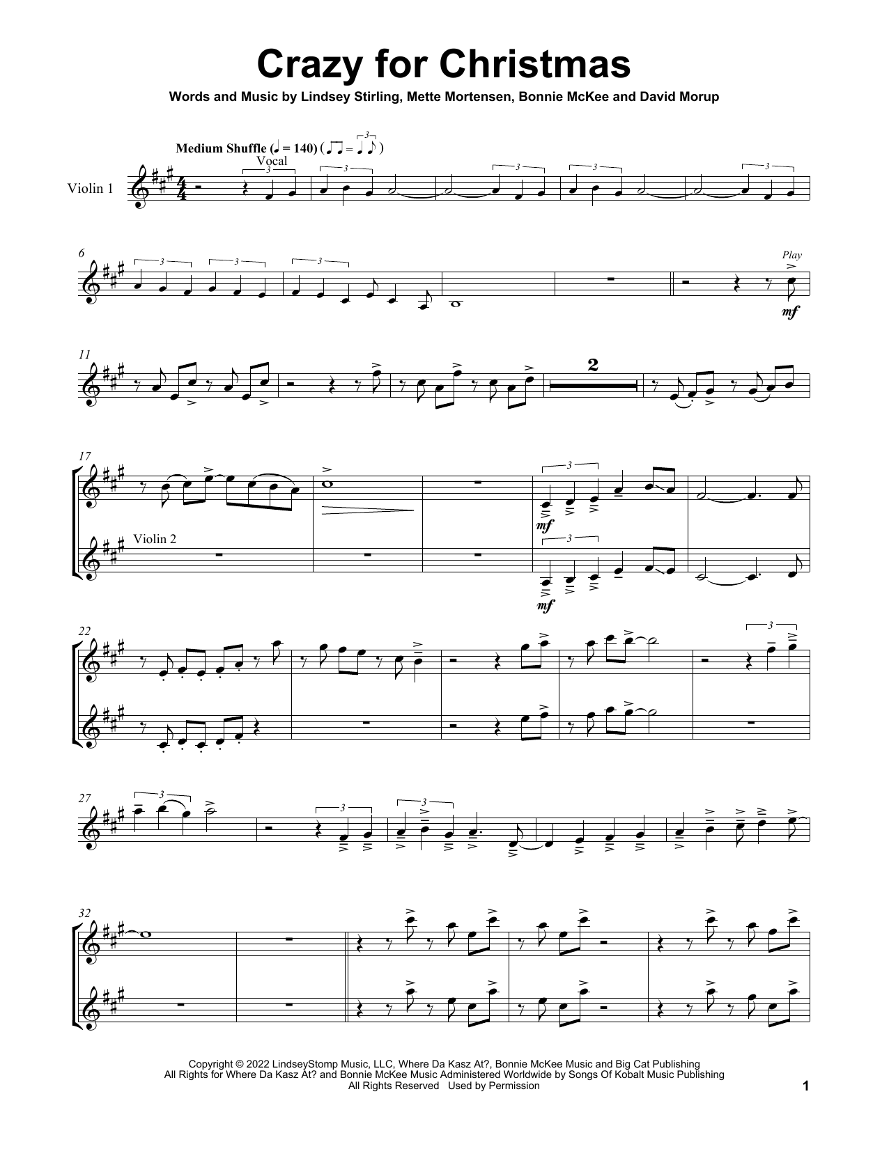 Product gallery: Page 1 of 1 Crazy For Christmas (feat. Bonnie McKee), Lindsey Stirling