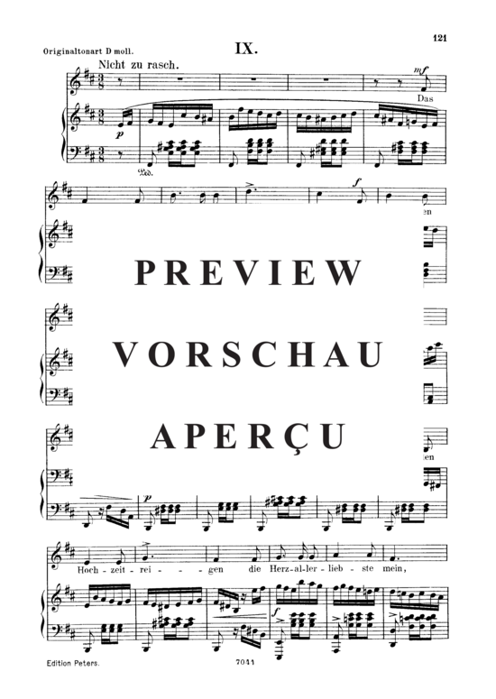 gallery: Das ist ein Flöten und Geigen, Op.48 No.9 , , (Gesang tief + Klavier)