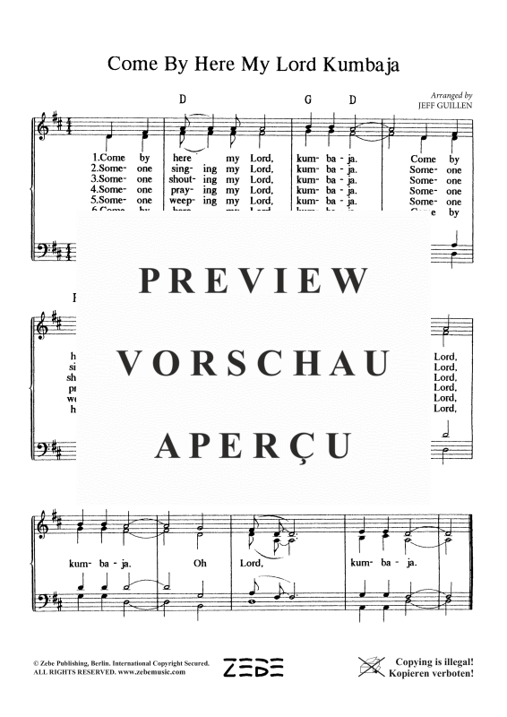 Produktgalerie: Seite 3 von 3 Come By Here My Lord Kumbaja, , Gemischter Chor