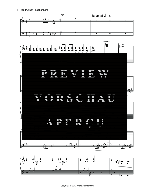 Produktgalerie: Seite 8 von 11 Roadrunner, , (Trio 2x Euphonium + Klavier)