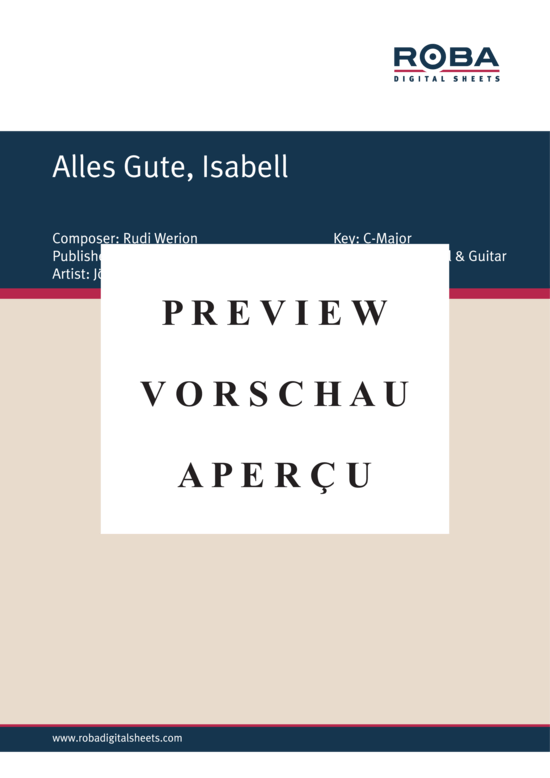 Product gallery: Page 2 of 4 Alles Gute, Isabell , , Piano and Voice