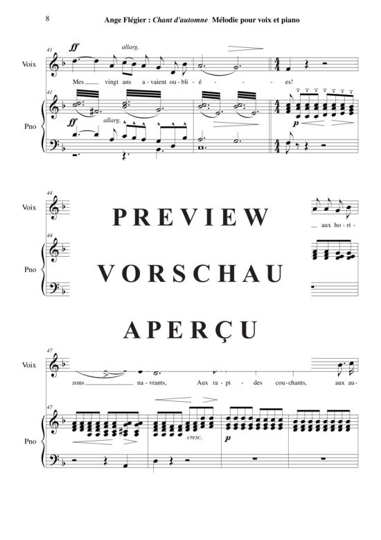 Product gallery: Page 9 of 10 Chant d'automne , , (piano + vocals high)