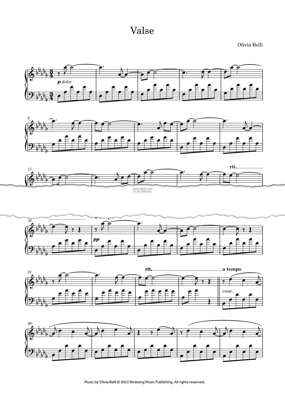 Produktgalerie: Seite 1 von 1 Valse, Olivia Belli, Klavier