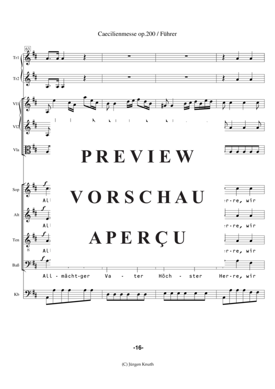 gallery: Caecilienmesse op. 200 , , (Partitur + Einzelstimmen)