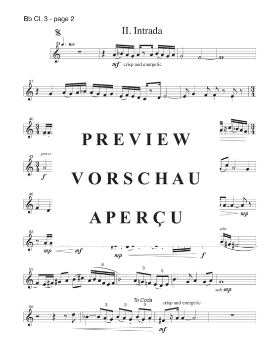 gallery: Prelude and Intrada , , (4 Klarinetten in B)
