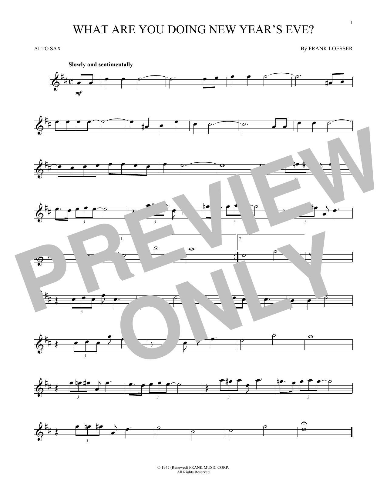 Product gallery: Page 1 of 1 What Are You Doing New Year's Eve?, Frank Loesser