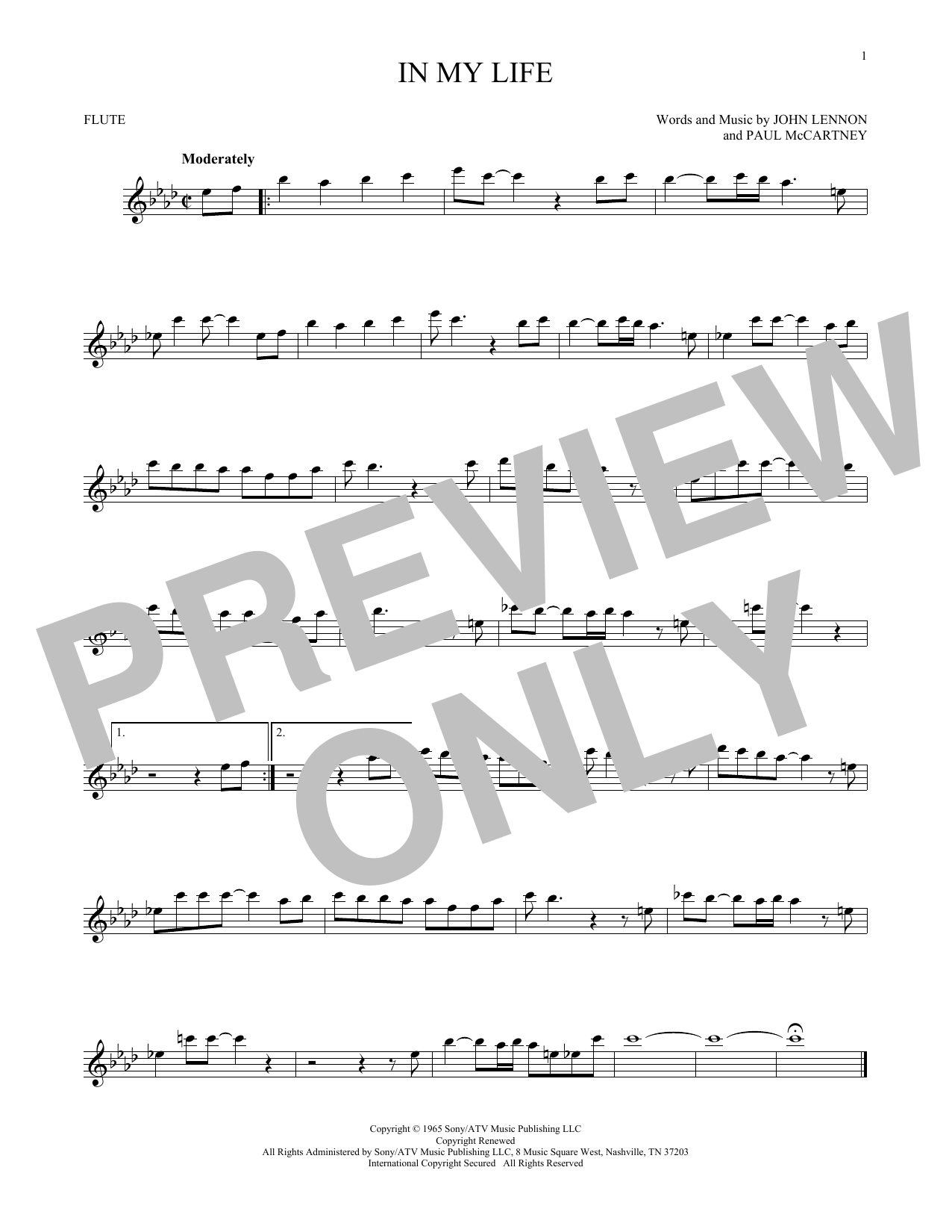 Product gallery: Page 1 of 1 In My Life, The Beatles