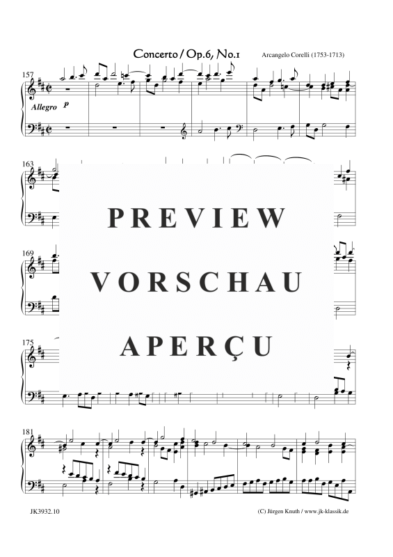 gallery: Concerto Op. 6. No. 1, , (Klavier/Cembalo Solo)