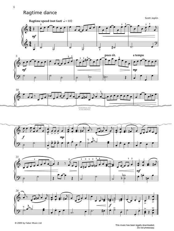 Produktgalerie: Seite 1 von 1 Ragtime Dance, Scott Joplin, Klavier