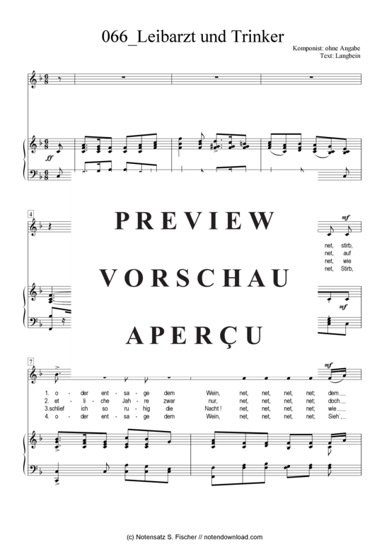 Produktgalerie: Seite 2 von 4 Leibarzt und Trinker , , Klavier und Gesang