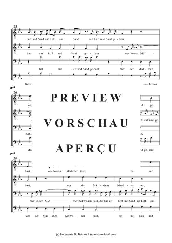Product gallery: Page 4 of 7 Wer der Mädchen Schwüre traut (Kanon) , , Men's Choir