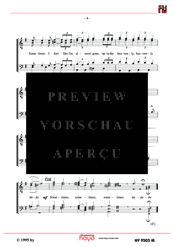 Product gallery: Page 5 of 5 Sometimes I feel like a motherless Child, , (male choir)