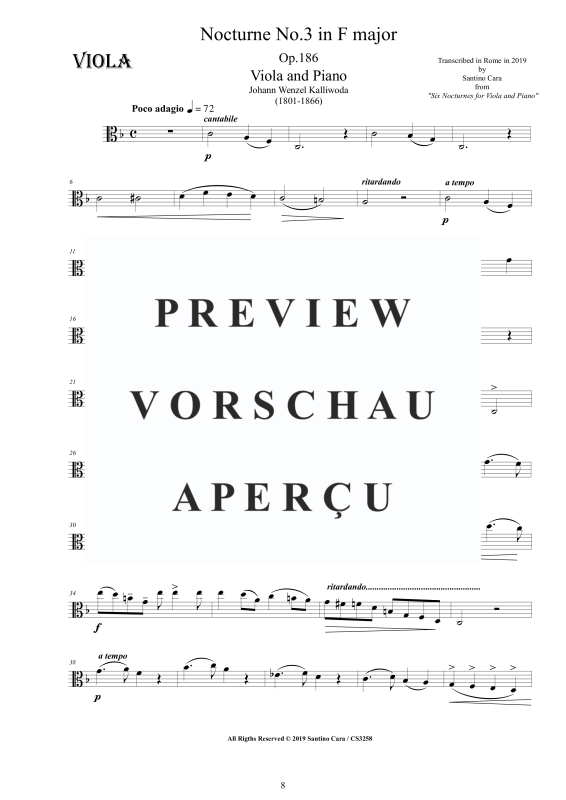 Produktgalerie: Seite 9 von 10 Nocturne Nr.3 Op.186, , Viola und Klavier