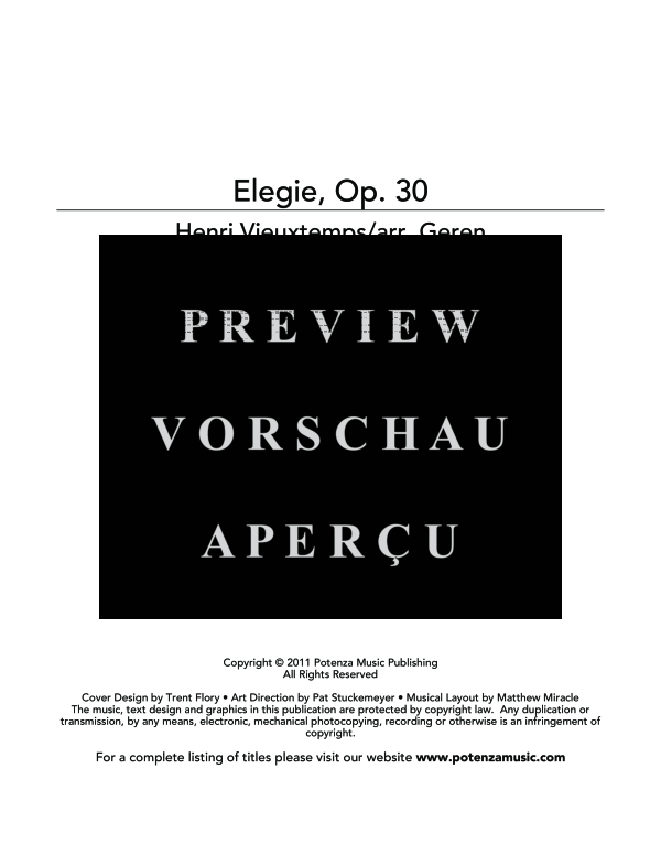 gallery: Elegie, Op. 30, , (Euphonium und Klavier)