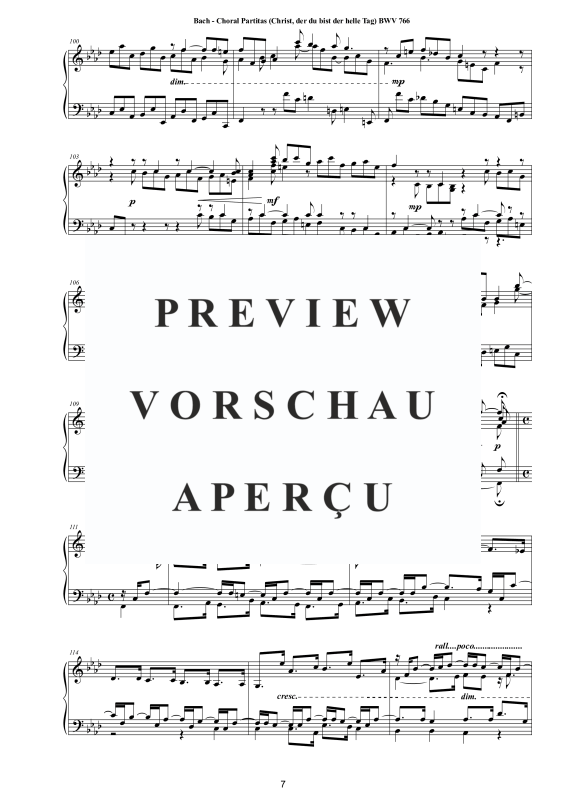 Product gallery: Page 8 of 9 Choralpartiten in As-Dur (Christ, der du bist der helle Tag) BWV 766, , Solo Piano