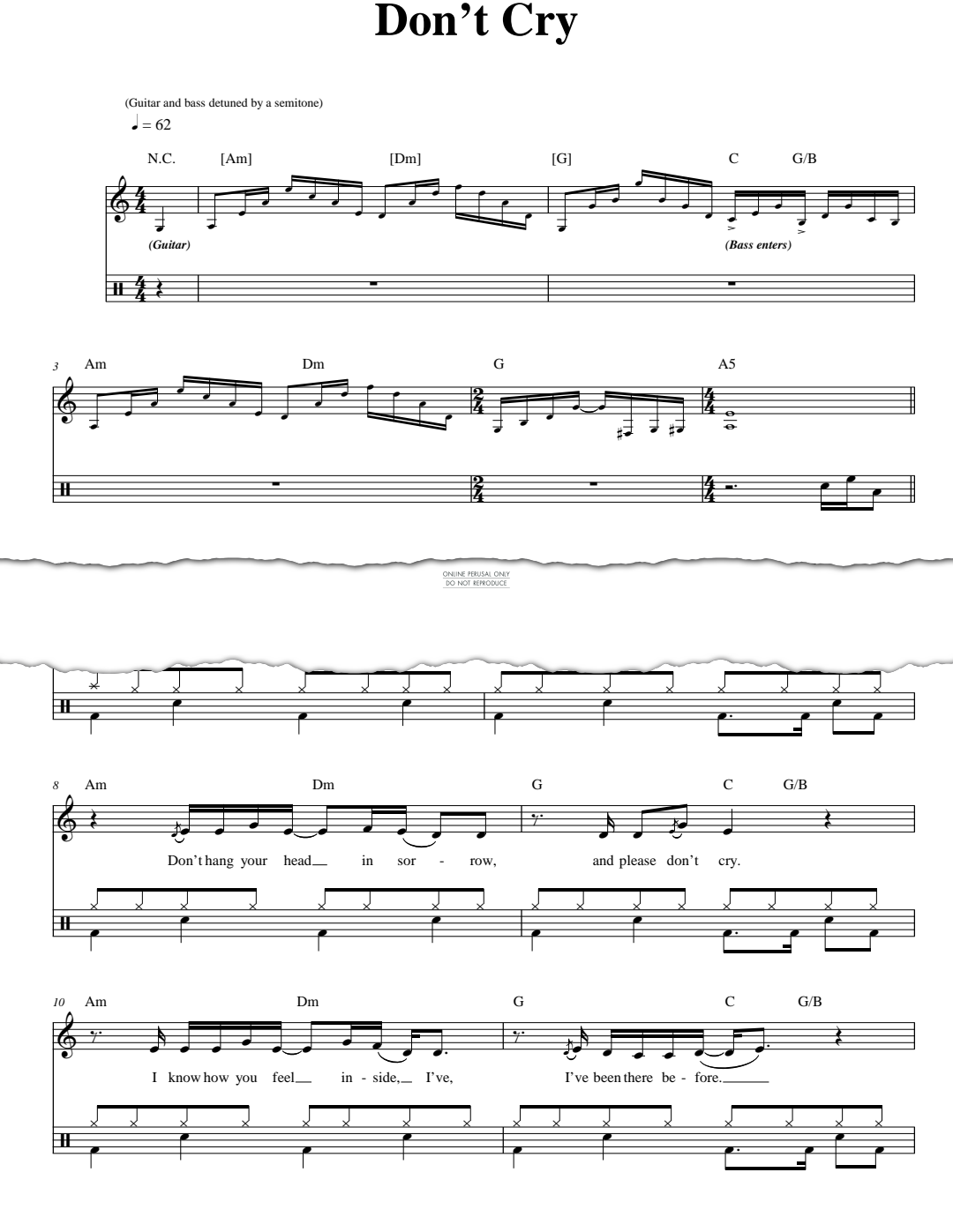 Product gallery: Page 1 of 1 Don't Cry, Guns N' Roses