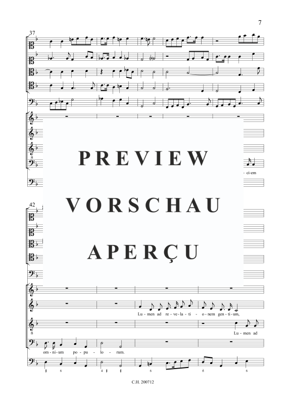 gallery: Nunc dimittis servum tuum Domine - Motette á 9, , (Gemischtes Ensemble SSTB, 4 Violen, Fagott und BC)