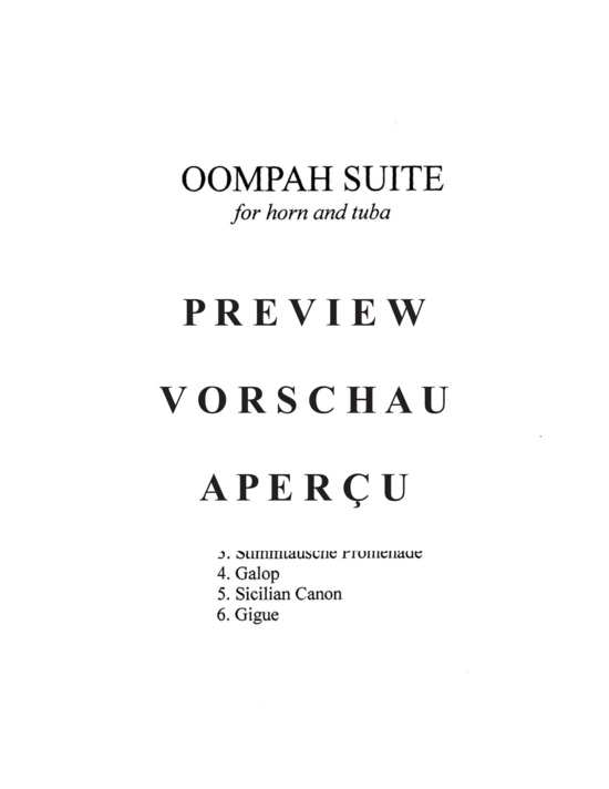 Produktgalerie: Seite 4 von 21 Oompah Suite , , (Duett für Horn in F +Tuba)
