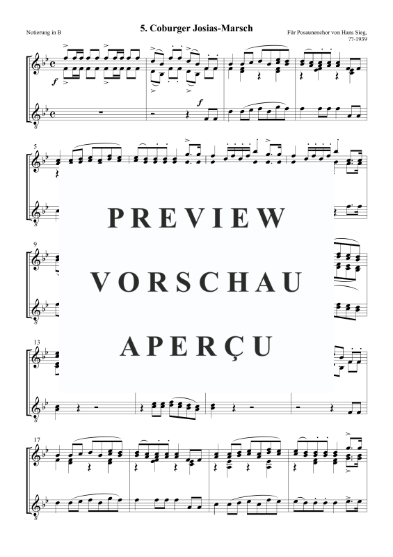 Product gallery: Page 4 of 5 Coburger Josias-Marsch, , Trombone Choir