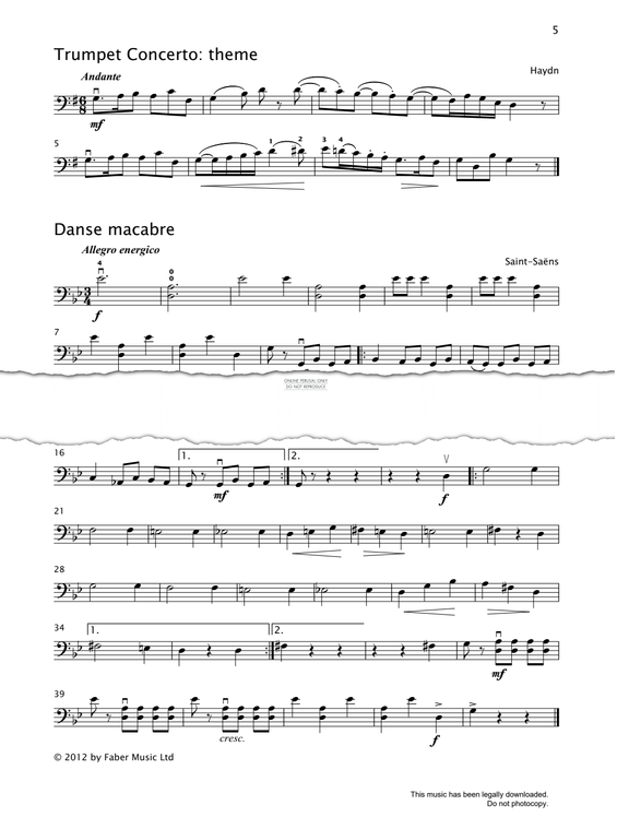 Produktgalerie: Seite 1 von 1 Danse Macabre, Camille Saint-Saëns, Violoncello