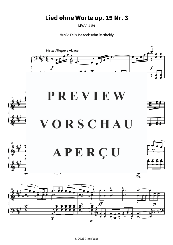 Produktgalerie: Seite 5 von 9 Lied ohne Worte op. 19 Nr. 3, , Klavier Solo