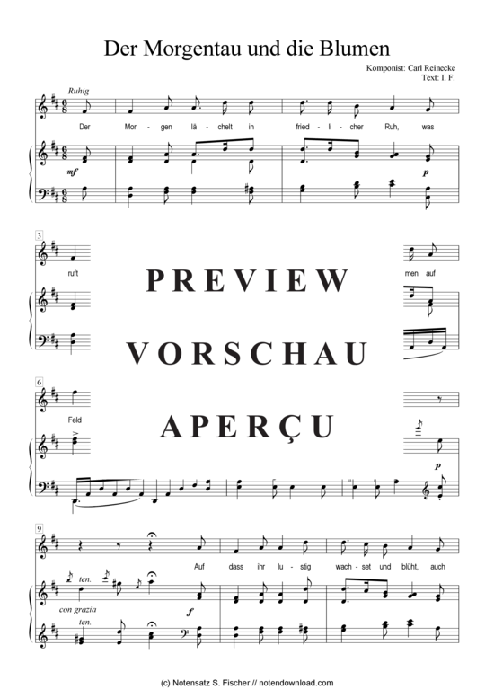 Product gallery: Page 2 of 3 Der Morgentau und die Blumen , , Piano and Voice