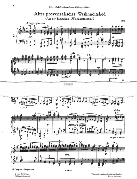 Produktgalerie: Seite 1 von 1 Altes Provenzalisches Weihnachtslied, Franz Liszt, Klavier