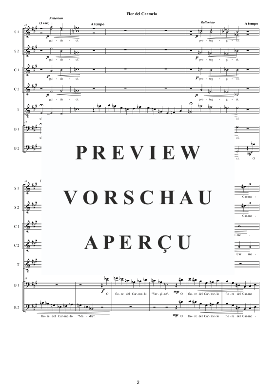 Product gallery: Page 3 of 11 Fior del Carmelo - Hymne, , Mixed Choir 7-Part Ssaatbb A Cappella