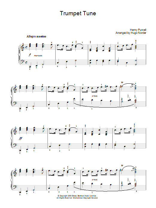 Product gallery: Page 1 of 1 Trumpet Tune, Henry Purcell