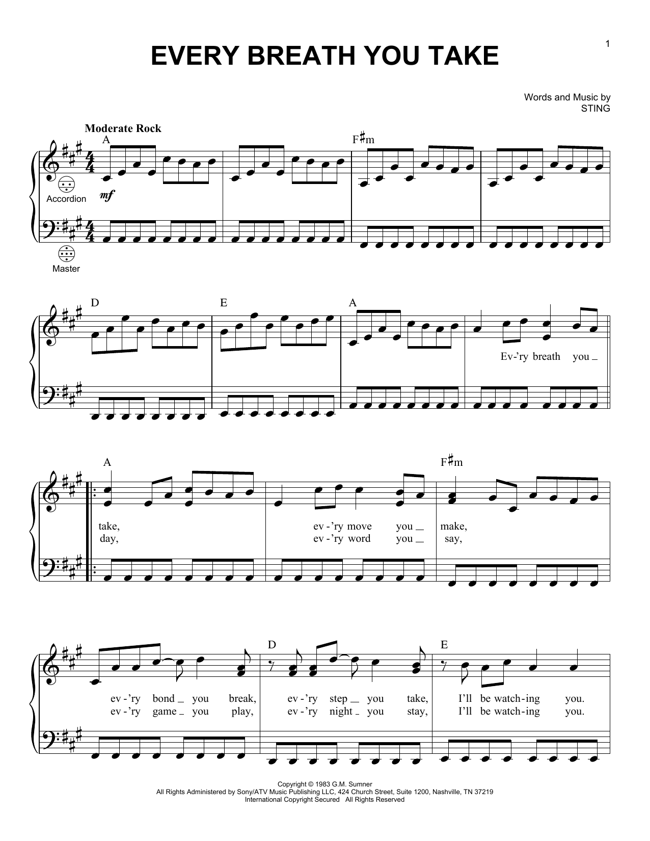 Product gallery: Page 1 of 1 Every Breath You Take, The Police