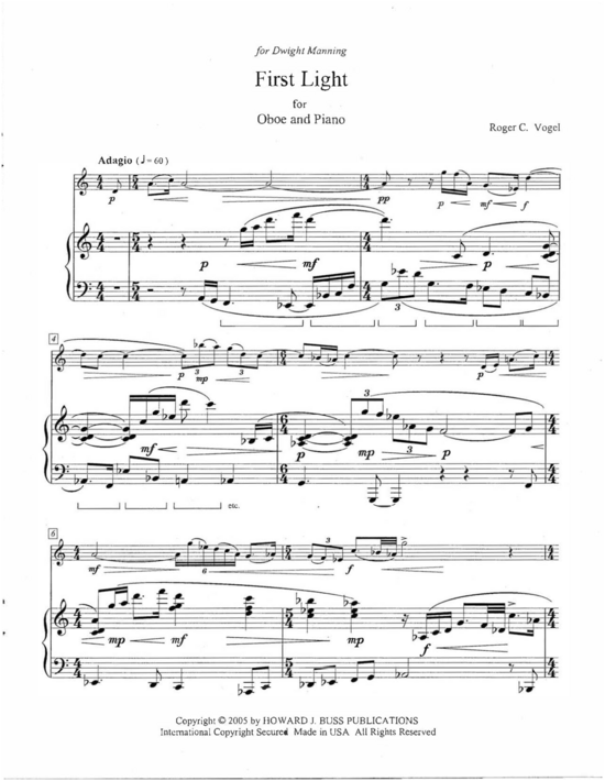 Produktbild zu: First Light Roger C. Vogel