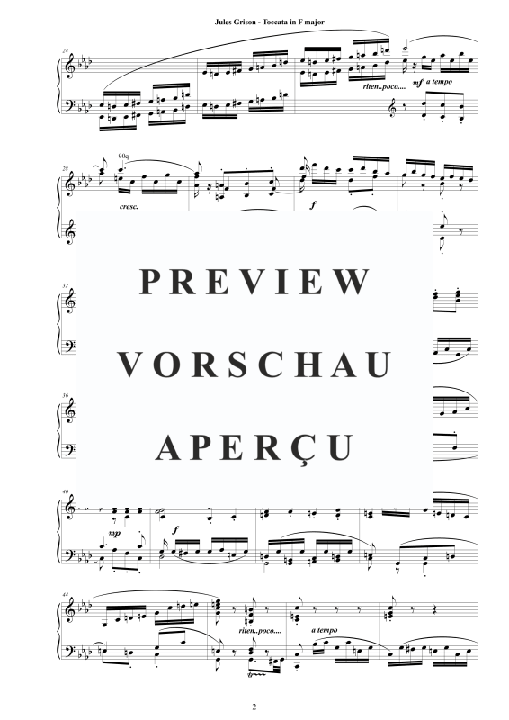 Produktgalerie: Seite 3 von 11 Toccata in F major, , Klavier