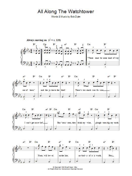Produktbild zu: All Along The Watchtower (abridged arrangement)
