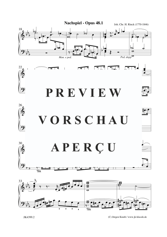Produktgalerie: Seite 3 von 5 Nachspiel (fugiert) Op.48 Nr.1, , Orgel Solo