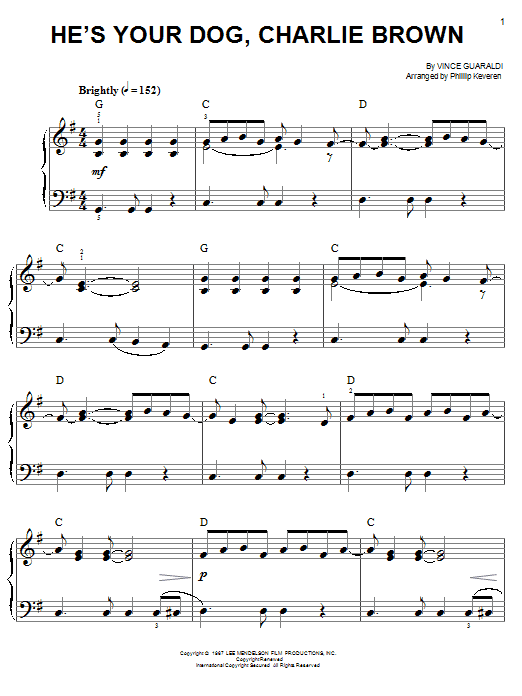Product picture to: He's Your Dog, Charlie Brown (arr. Phillip Keveren)