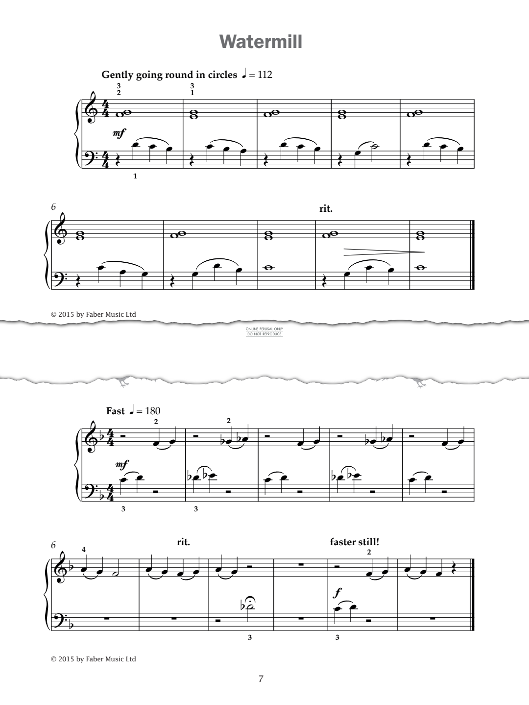 Produktgalerie: Seite 1 von 1 Watermill and Chasing chickens (from 'Improve Your Sight-Reading! A Piece a Week Piano Grade 1'), Paul Harris, Klavier
