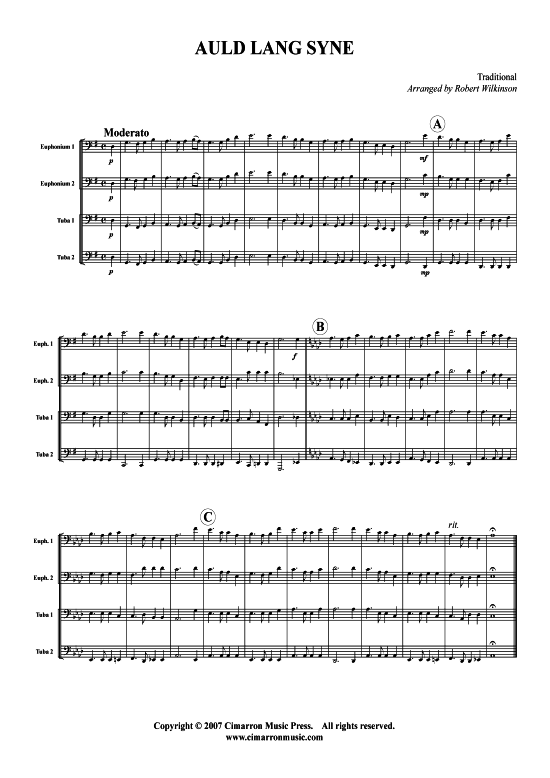 Product picture to: Auld Lang Syne - Nehmt Abschied, Brüder Traditional