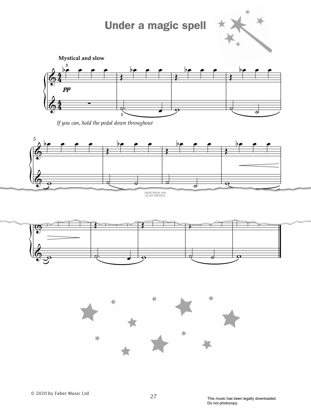 Produktgalerie: Seite 1 von 1 Under A Magic Spell (from 'Improve Your Sight-Reading! A Piece a Week Piano Initial'), Paul Harris, Klavier